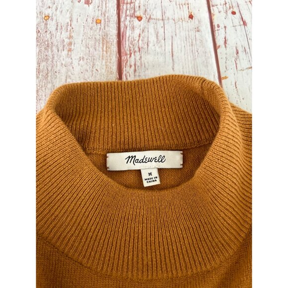 Madewell Ashbury Colorblock Mock Turtleneck Sweater Size Medium - Picture 8 of 9